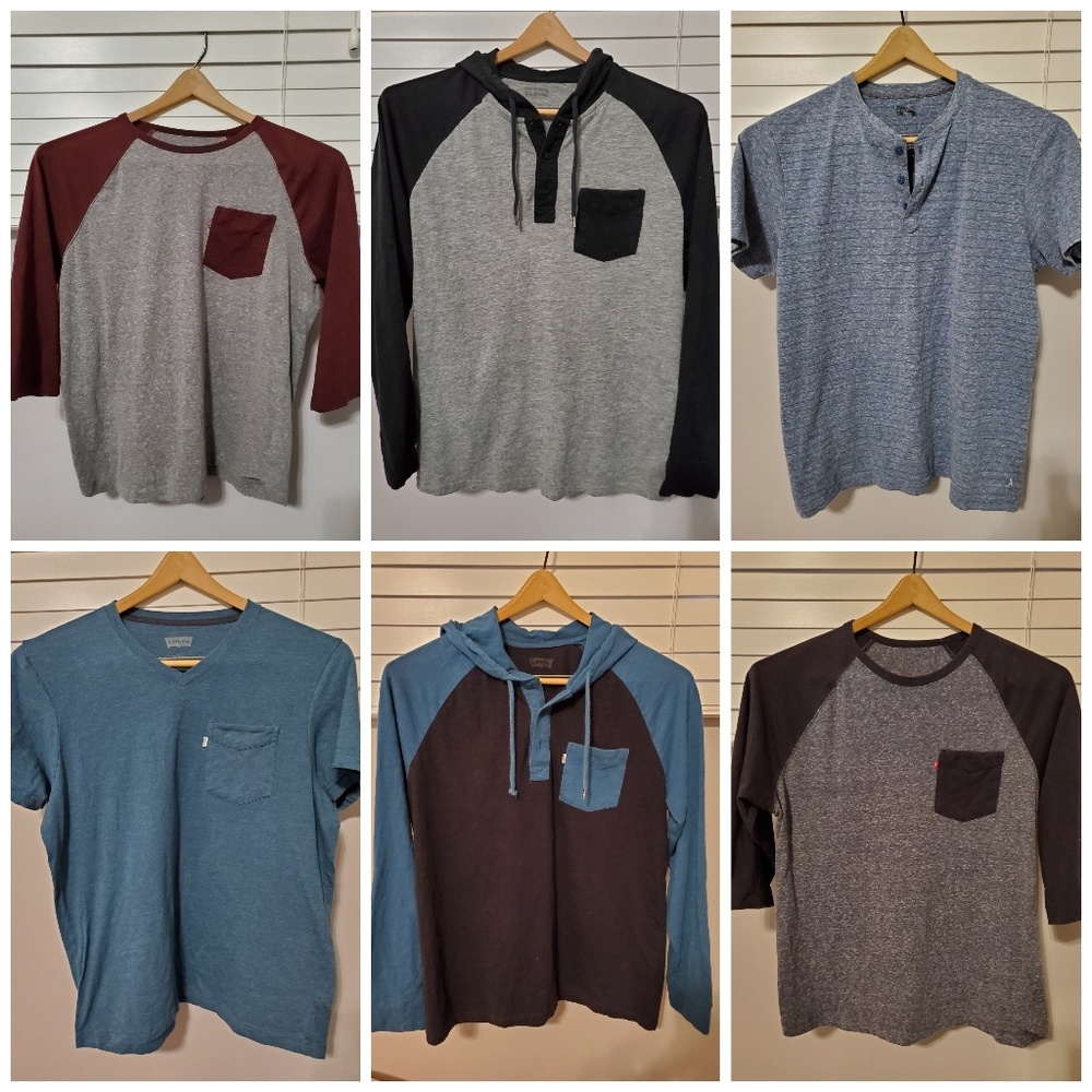 Levi's Mens Shirts - Lot Of 6 - Large